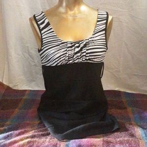Black zebra printed dress
